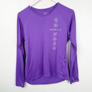 Patagonia Shirt Womens Small Purple Kuki’o Hawaii Performance Baselayer Capilene